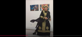 نقالی طاهره بهرامی (مهرآفرین) در نمایشگاه زنان شاهنامه